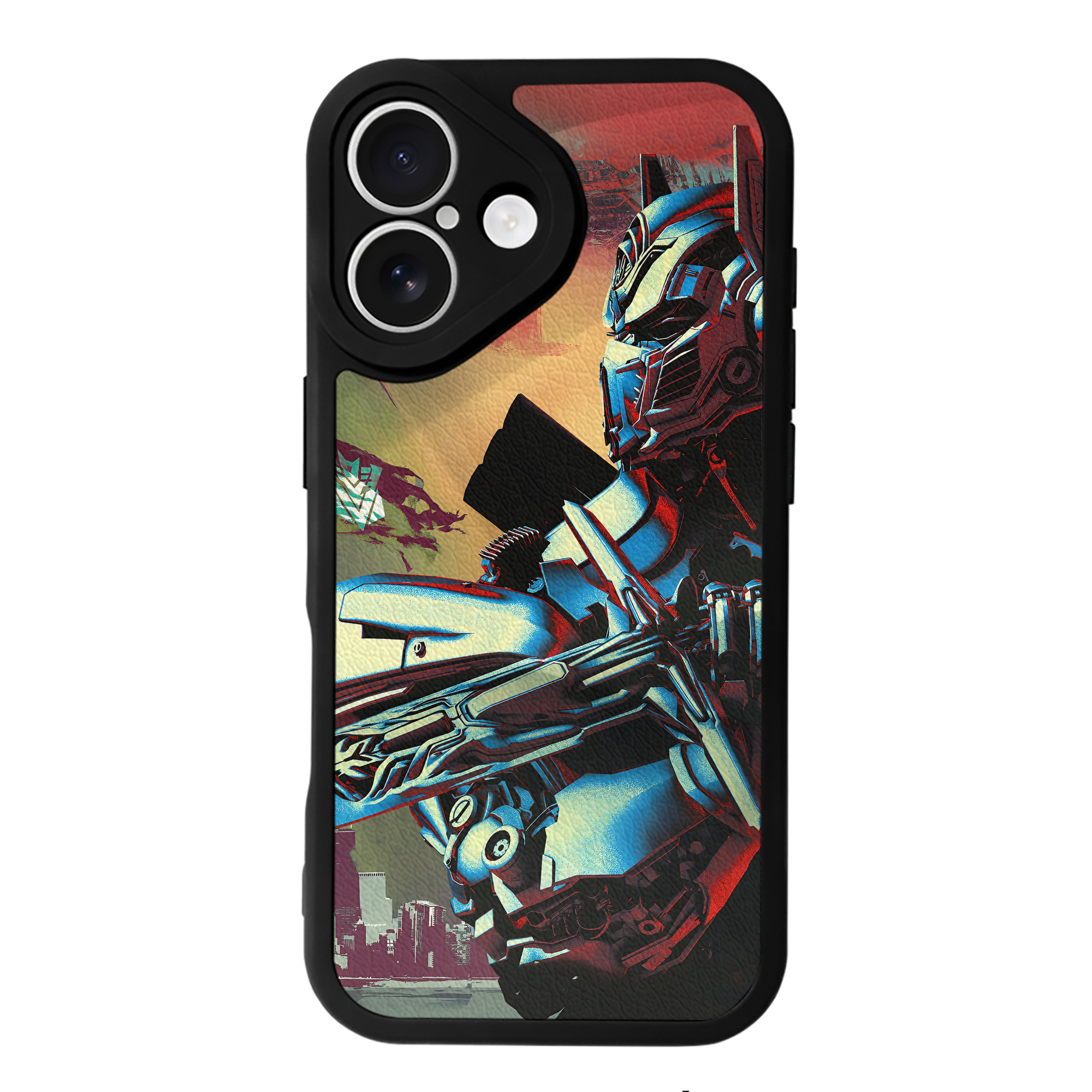 （画像用） Transformers トランスフォーマー 【iPhone 16シリーズ対応】シリコンスマホケース（レザー調） 材質：シリコン